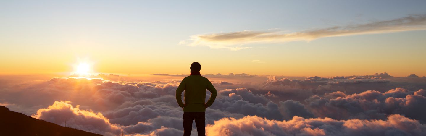 Man Above the Clouds At Haleakala