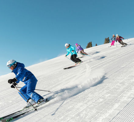 Skiers in Vail