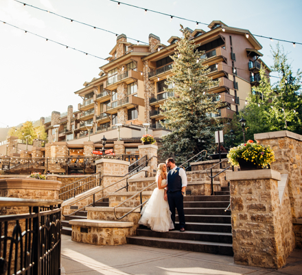 Couple getting married in Vail