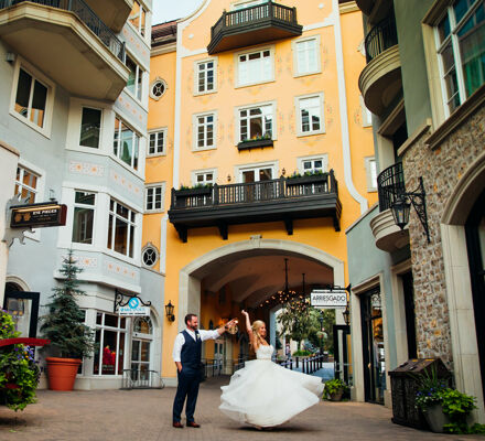 Married couple in Vail Village
