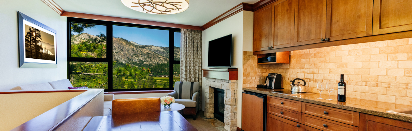Suite with Fireplace & Mountain View