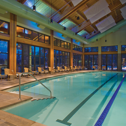 indoor pool at the swim & fitness center