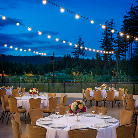 Suncadia Resort Outdoor Wedding Reception in Washington State