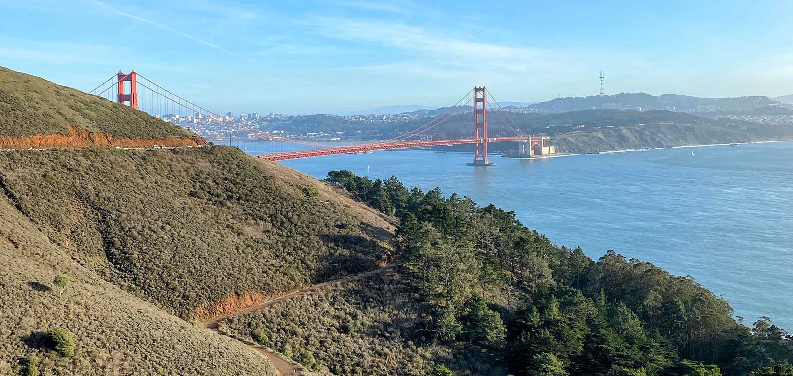 View of Golden Gate Bridge and Bay