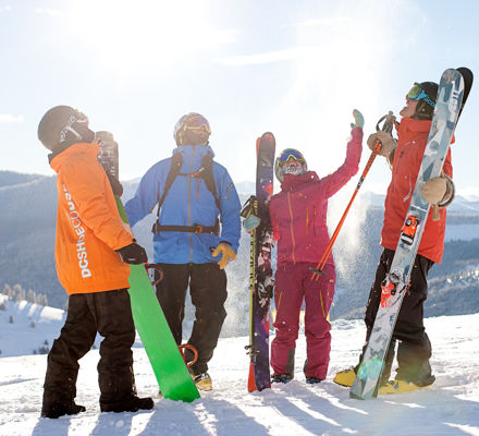4 Friends enjoying Vail Skiing